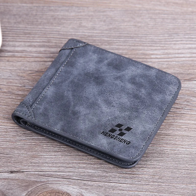 Men's Wallet Leather Billfold Slim Hipster Cowhide Credit Card/ID Holders Inserts Coin Purses Luxury Business Foldable Wallet - Smarsty