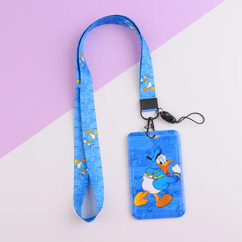 Disney Minnie Card Holders Lanyards Girls Door Card Case Hanging Rope Badge Holder Neck Strap Business Card Small Gift