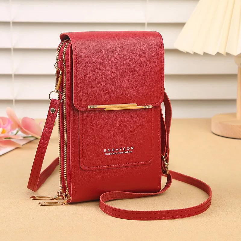 Crossbody Phone Bag With Touch Screen Lock Card Holder - Smarsty