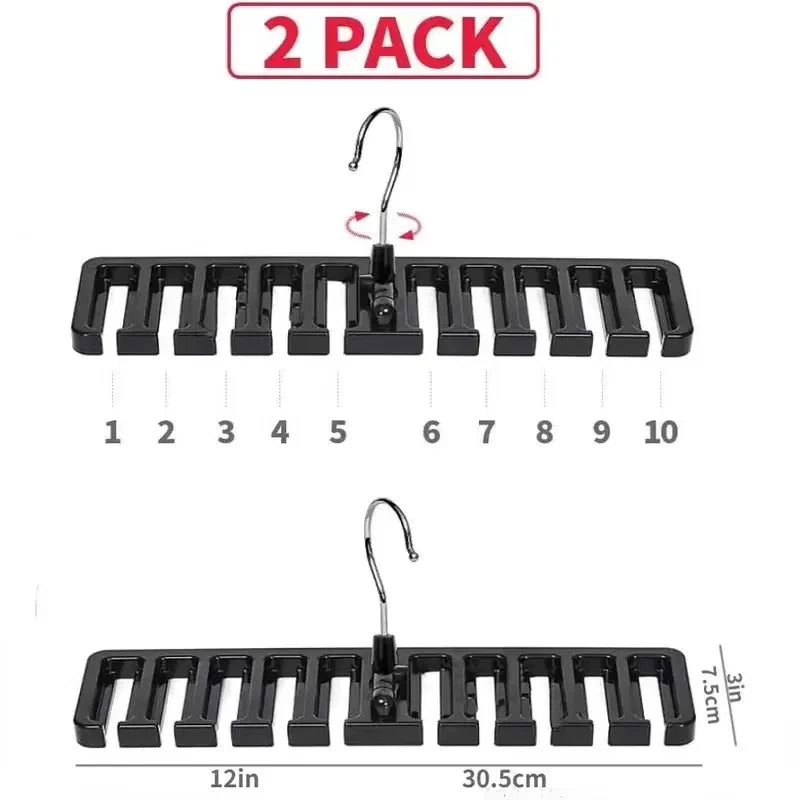 1PCS Tie Belt Hanger Wardrobe Belt Rotating Organizer Rack Multifuctional Scarf Hanger Home Closet Storage Holder Accessories