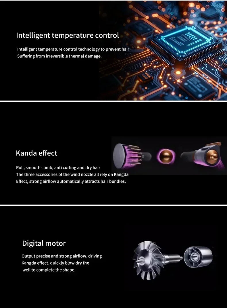 Tinsol 6 in 1 Detachable Blow Dryer with Comb - Smarsty