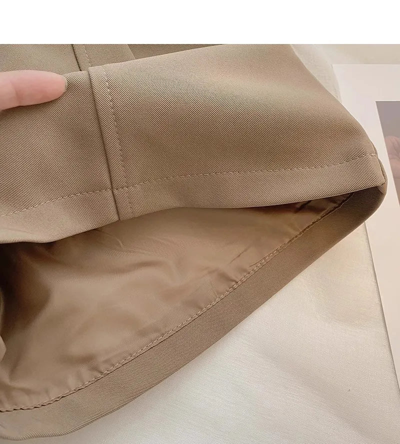 Casual Women A-Line Shorts Fashion Office Lady Commute Vintage Solid High Waist Short Pants Casual Streetwear Summer Trousers - Smarsty