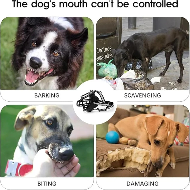 Reflective Dog Muzzle for Safe and Comfortable Use - Smarsty
