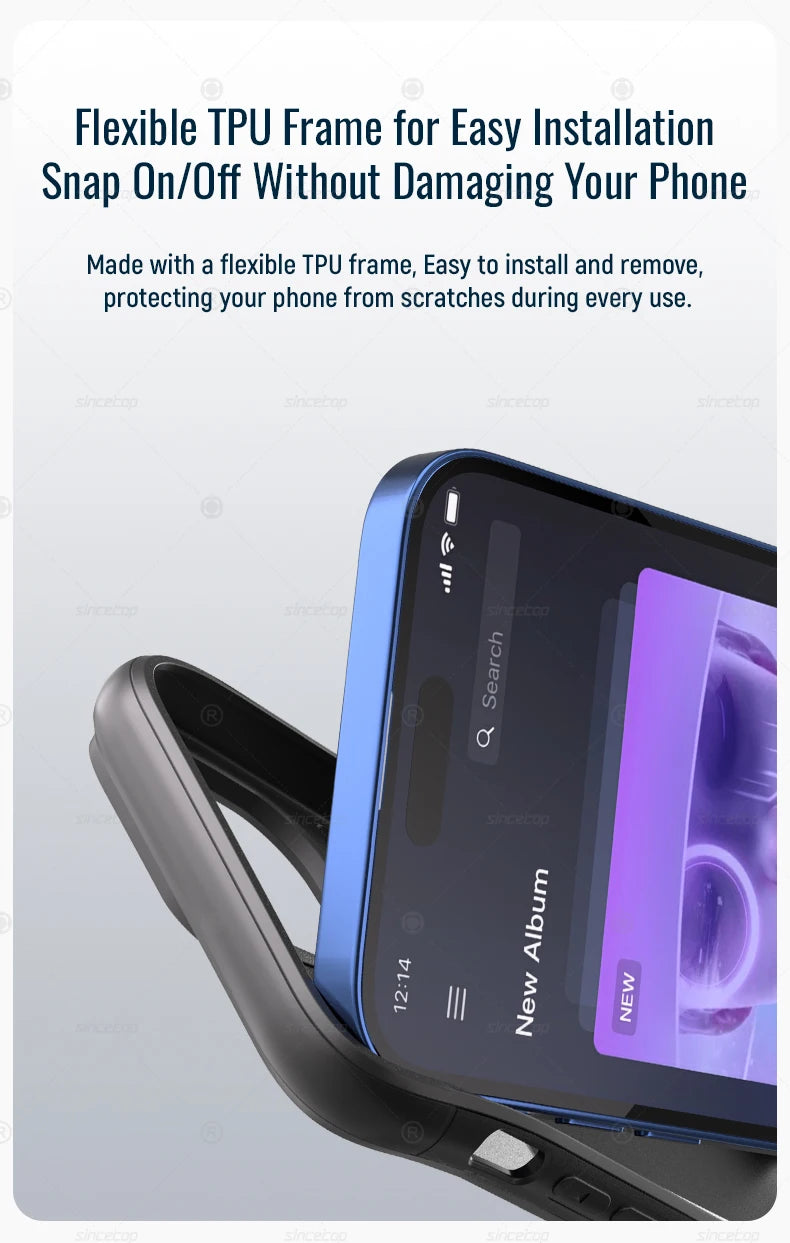 Smarsty iPhone Shockproof Case With Quad Style Bike Mount Locking -