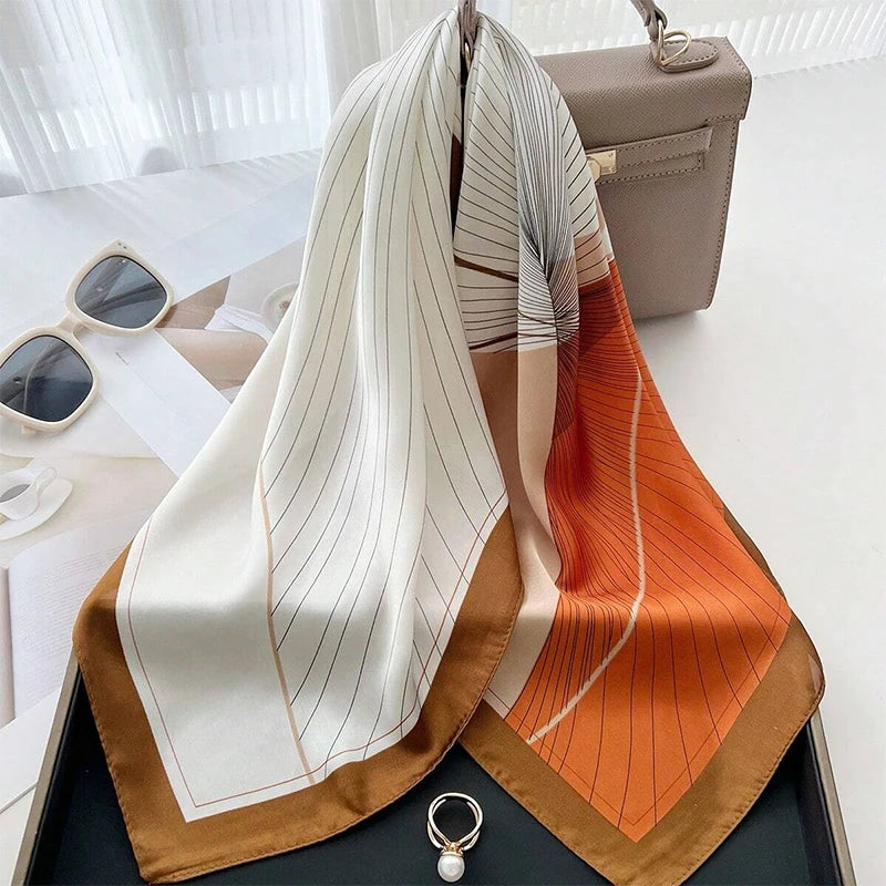 Luxury Silk Scarf Women Satin Shawl Sun Protection Wrap - Smarsty