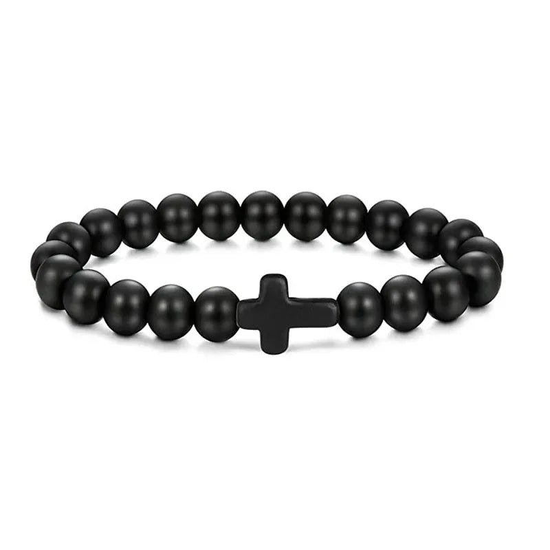 Natural Stone Beads Rosary Bracelet for Meditation - Smarsty