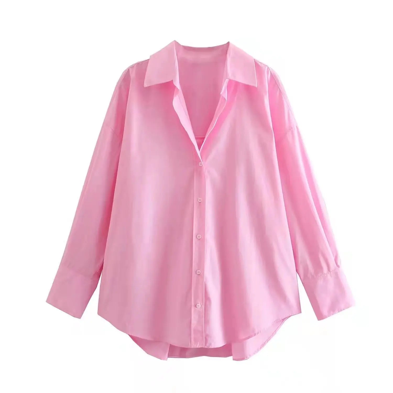 MUJER Women Shirt Multicolour Button Up Shirt Women Summer Long Sleeve Top Female Streetwear Oversize Shirts And Blouses Women - Smarsty