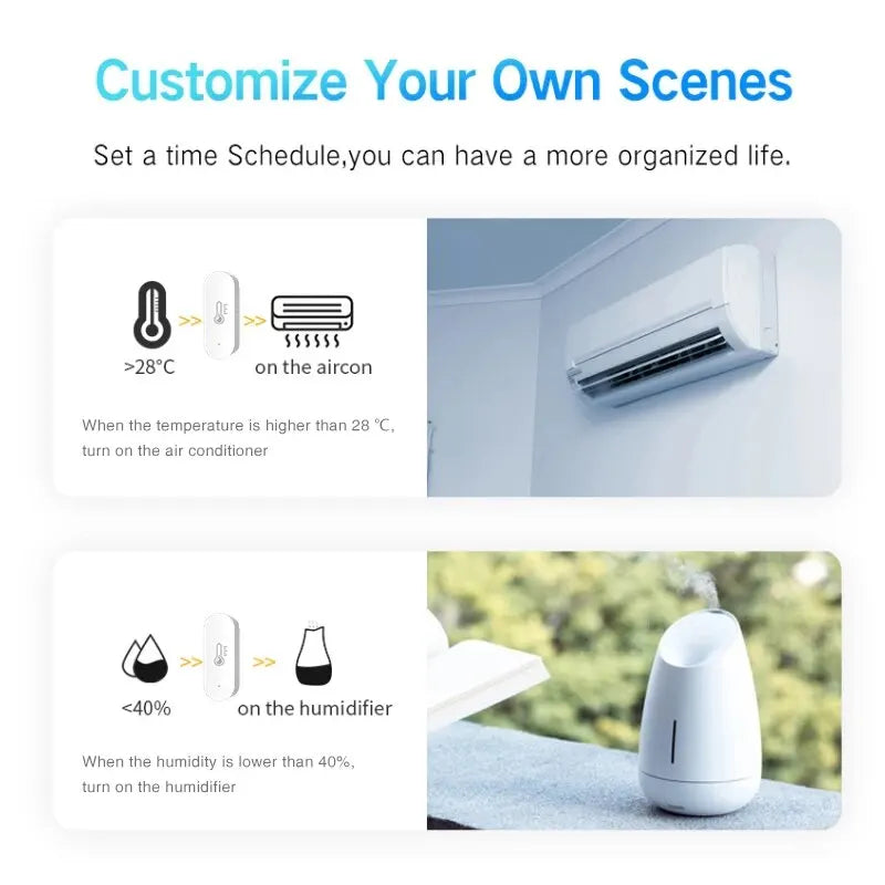 ZigBee Smart Temperature Humidity Sensor with App Control - Smarsty