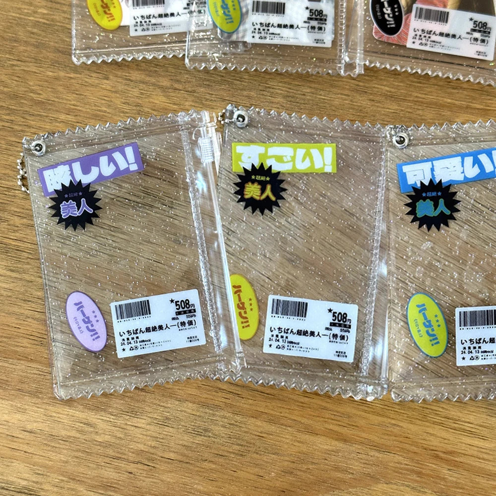 INS Transparent Candy Bag Badge Holder Korean Photocard Holder Display Bag Pendant Idol Photo Card Protective Cover Card Holder