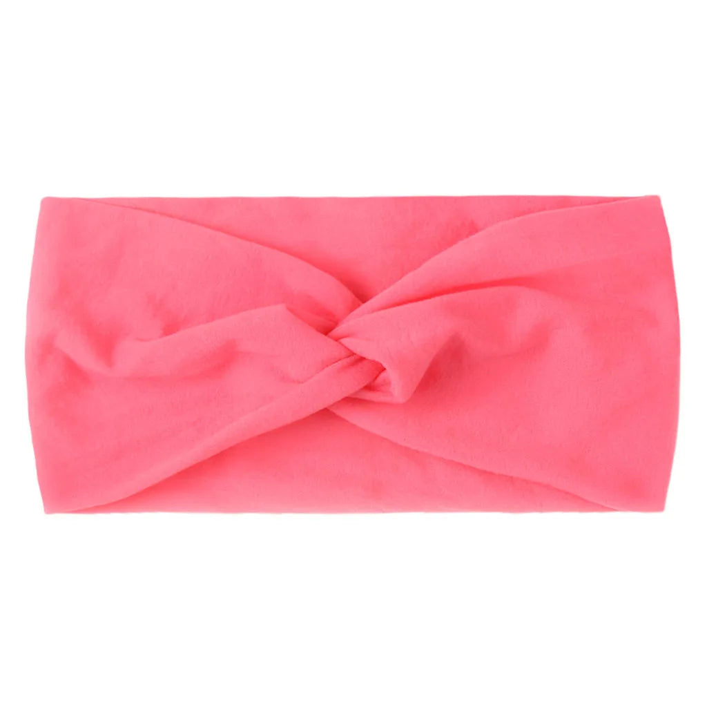 Candy Color Knotted Baby Girl Headband Soft Elastic - Smarsty