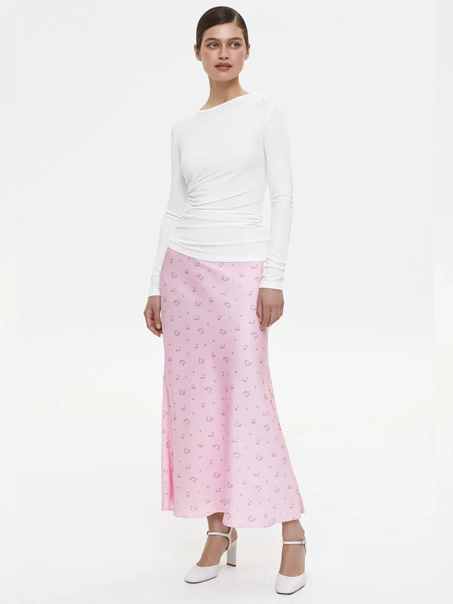 Tossy Summer Printed Fashion Long Skirt For Women High Waist Contrast Patchwork Slim Elegant Party Looks Ladies Y2k Maxi Skirt - Smarsty