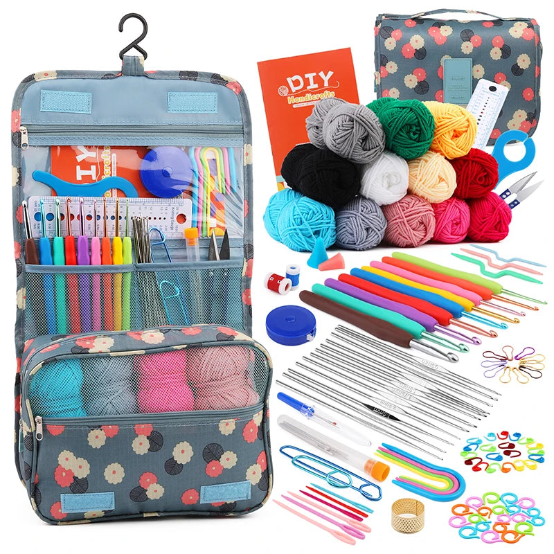 KRABALL Crochet Hook Set with Yarn Accessories Bag - Smarsty