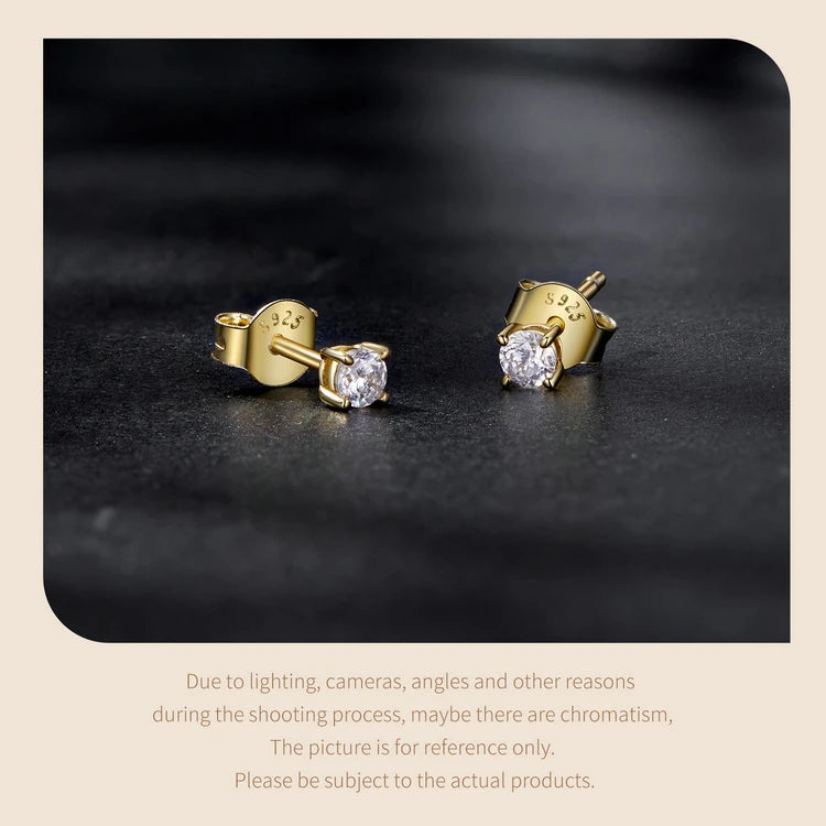 Moissanite Earrings 925 Sterling Silver D Color Studs - Smarsty
