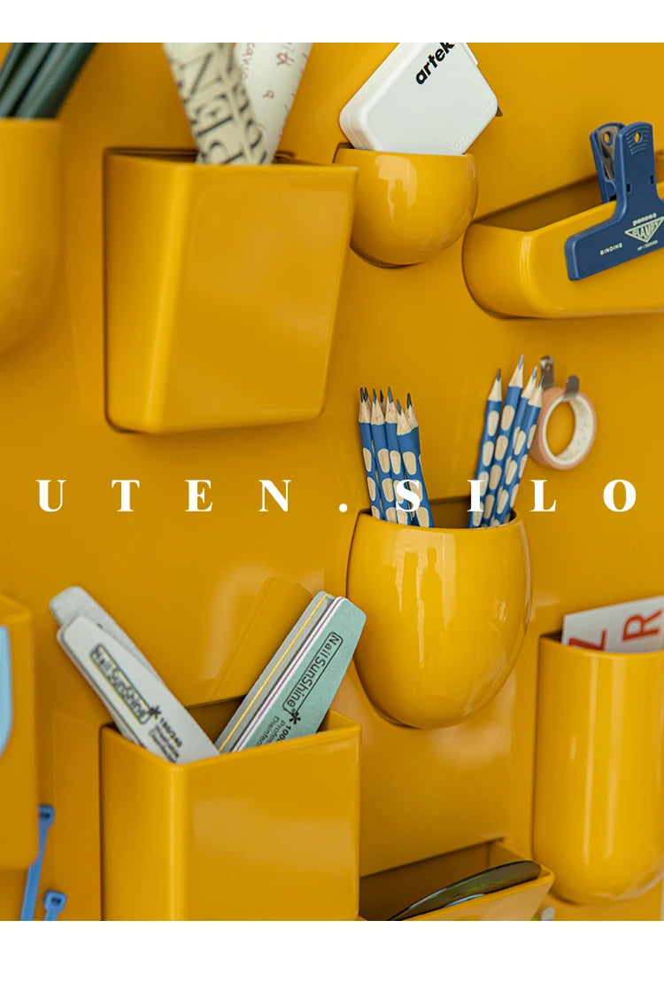 Wall-mounted Storage Rack with Hooks for Office, Kitchen and Workshop Children's Room Organizer with Adjustable Shelves by Smarsty