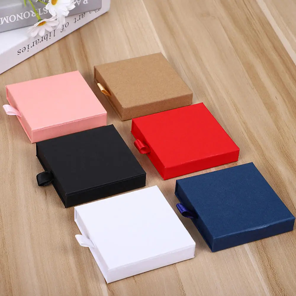 Thick Kraft Paper Jewelry Box With Sponge Insert - Smarsty