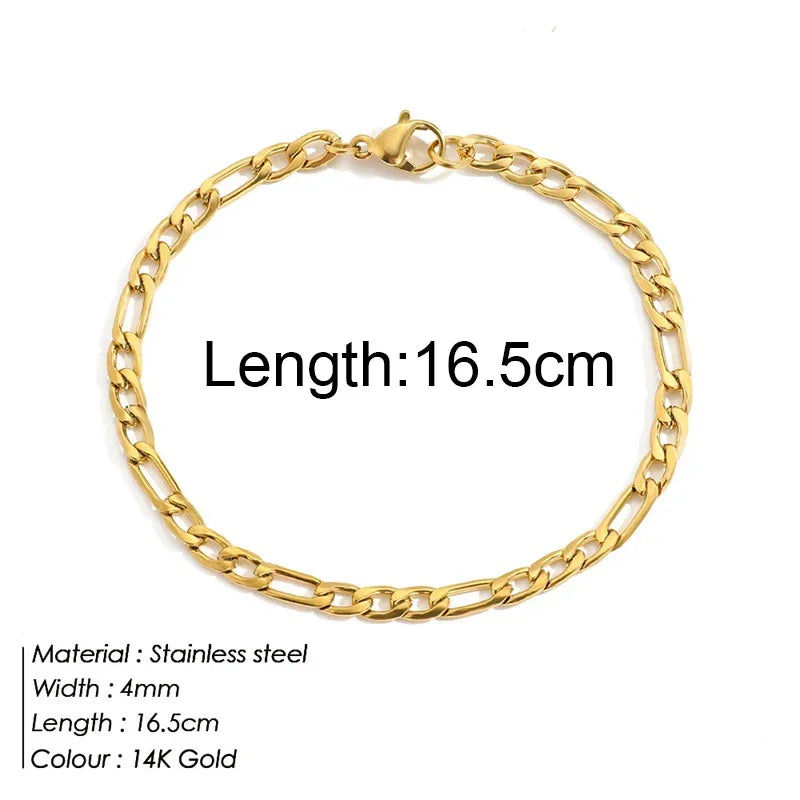 Gold Stainless Steel Twist Chain Bracelet for Women - Smarsty