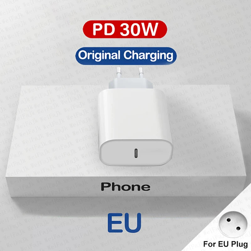 30W USB C Fast Charger For iPhone Pro Series Cable - Smarsty
