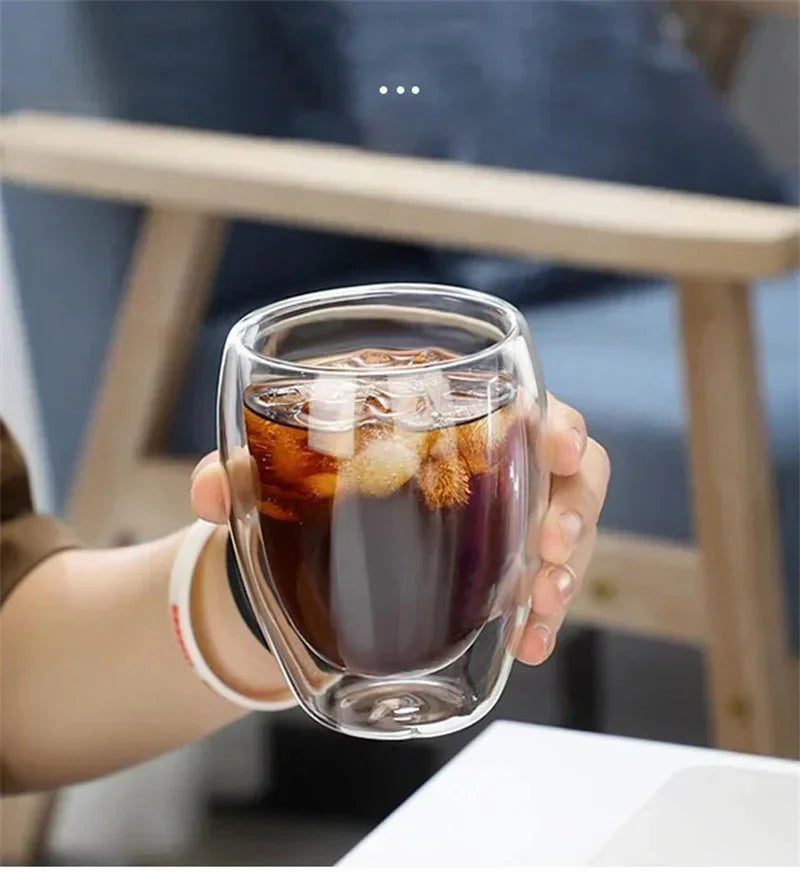 Double Wall Insulated Glass Cups for Hot Drinks - Smarsty