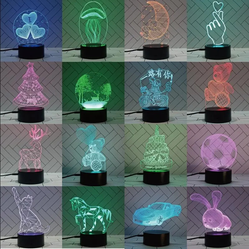 Creative LED Acrylic Night Light for Bedroom Decor - Smarsty