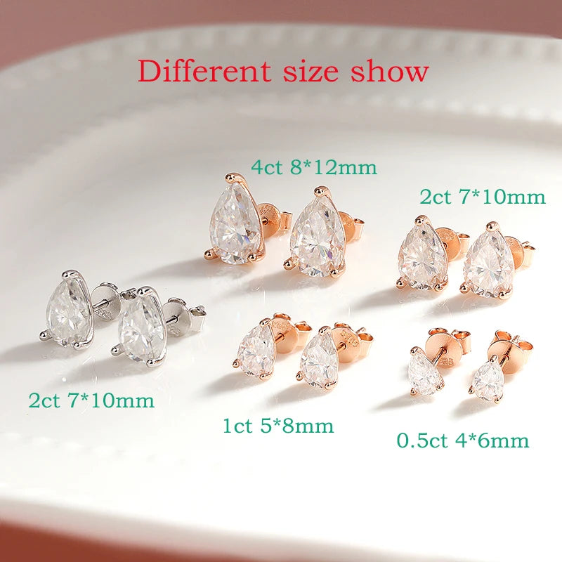 Certified Moissanite Stud Earrings VVS1 18k Gold Plated - Smarsty