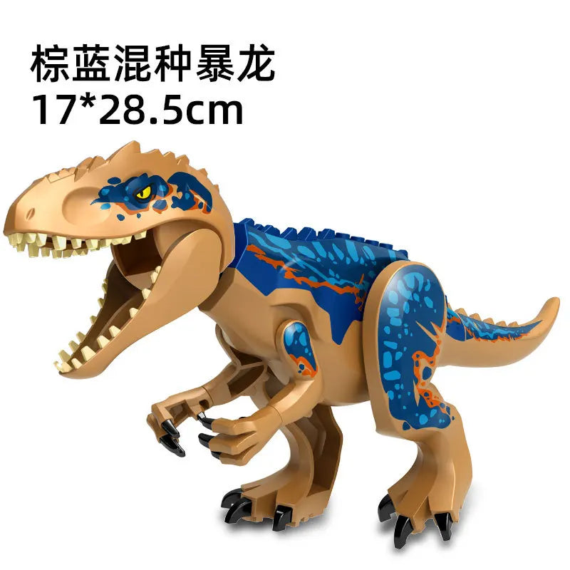 Jurassic World 3 Brutal Raptor Building Blocks Dinosaur Bricks Tyrannosaurus Indominus I-Rex Assemble Toy For Children by Smarsty