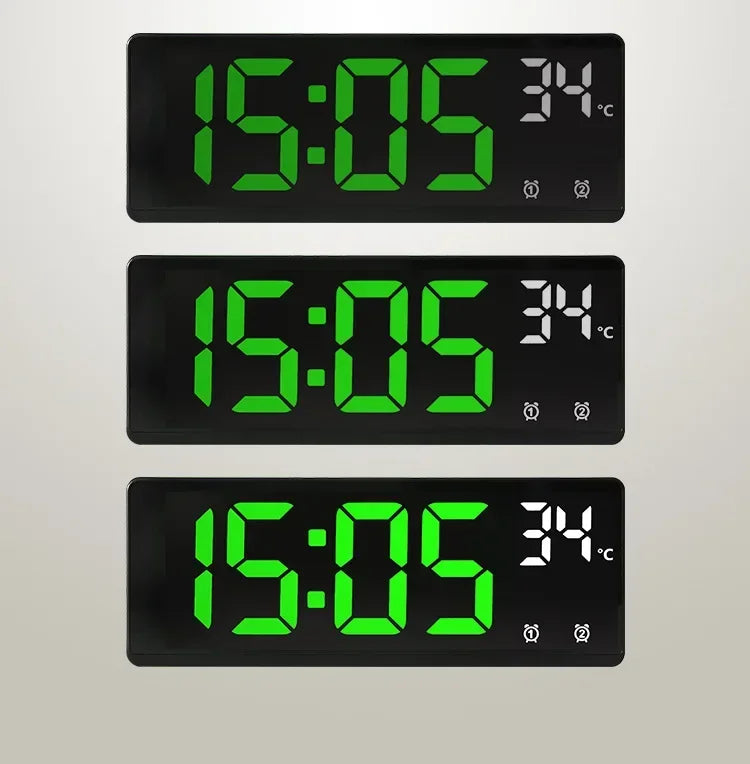 Voice Control LED Alarm Clock with Temperature Display - Smarsty