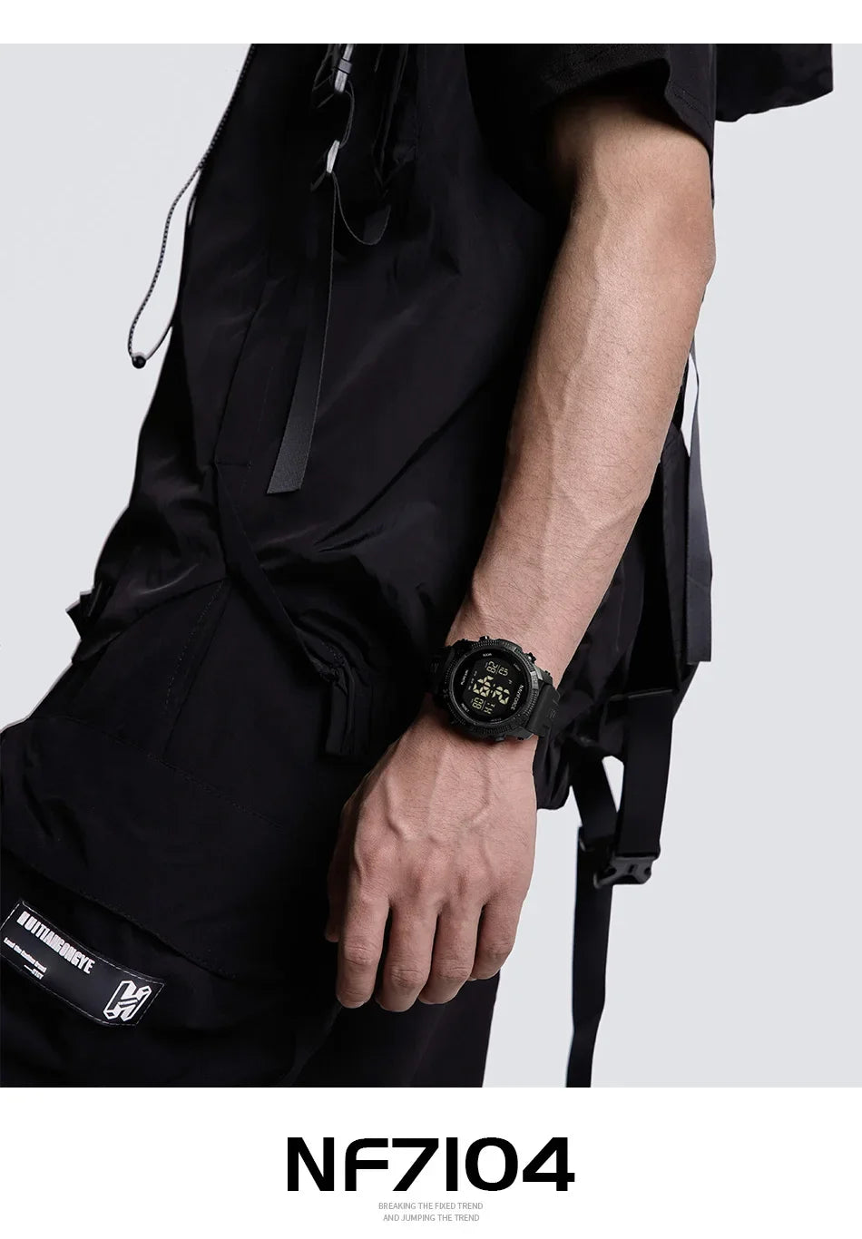 NAVIFORCE NF7104 Men's Waterproof Digital Watch with Alarm - Smarsty