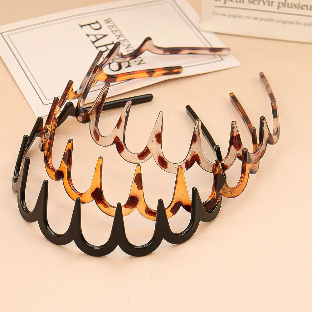 Korean Nonslip U Shape Headband With Fluffy Top Fixed Teeth - Smarsty
