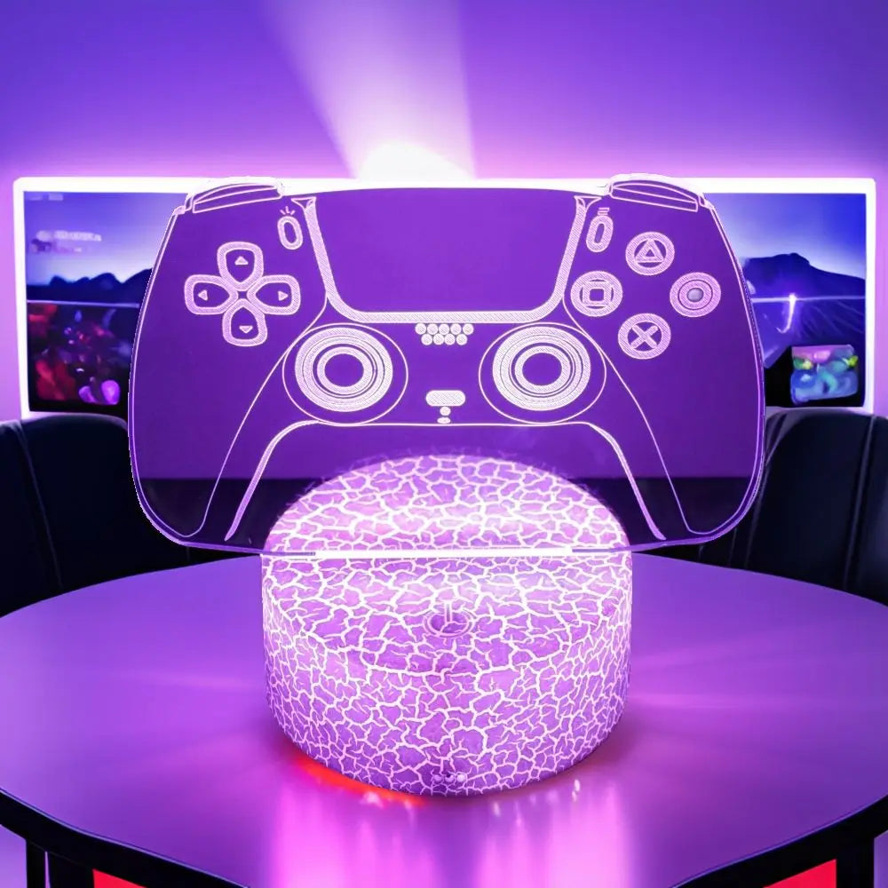 Neon Gamer 3D LED Night Light for Kids - Smarsty