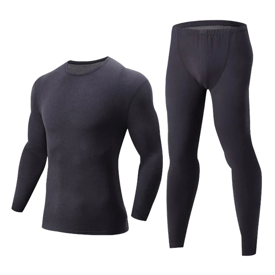 2/4 Pcs Men's Solid Color Simple Autumn And Winter Thermal Underwear Comfortable And Casual Bottoming Underwear Teenagers Pajama - Smarsty