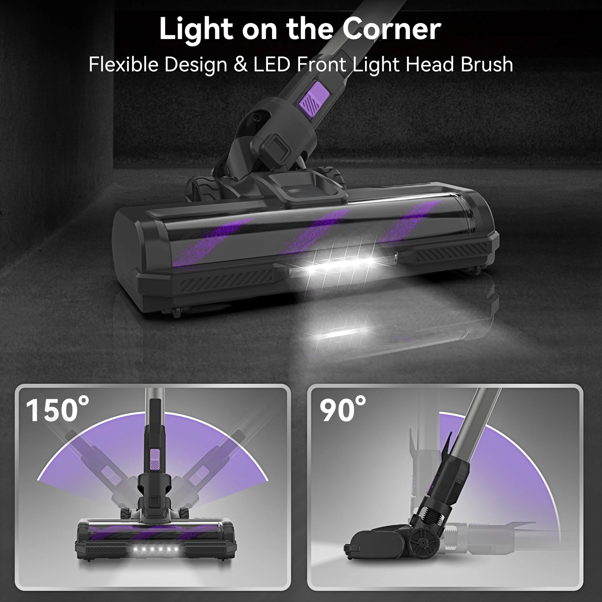 INSE S10 Cordless Vacuum Cleaner, 6-in-1 Stick Vacuum with 45Kpa Powerful Suction, Max 50 Min Runtime Rechargeable Battery - Smarsty