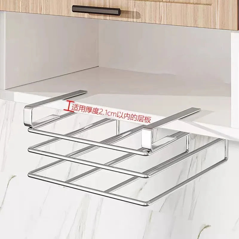 Under Cabinet Cutting Board Organizer Holder Kitchen Hanging Chopping Board Pot Lid Kitchenware Storage Rack Stainless Steel by Smarsty