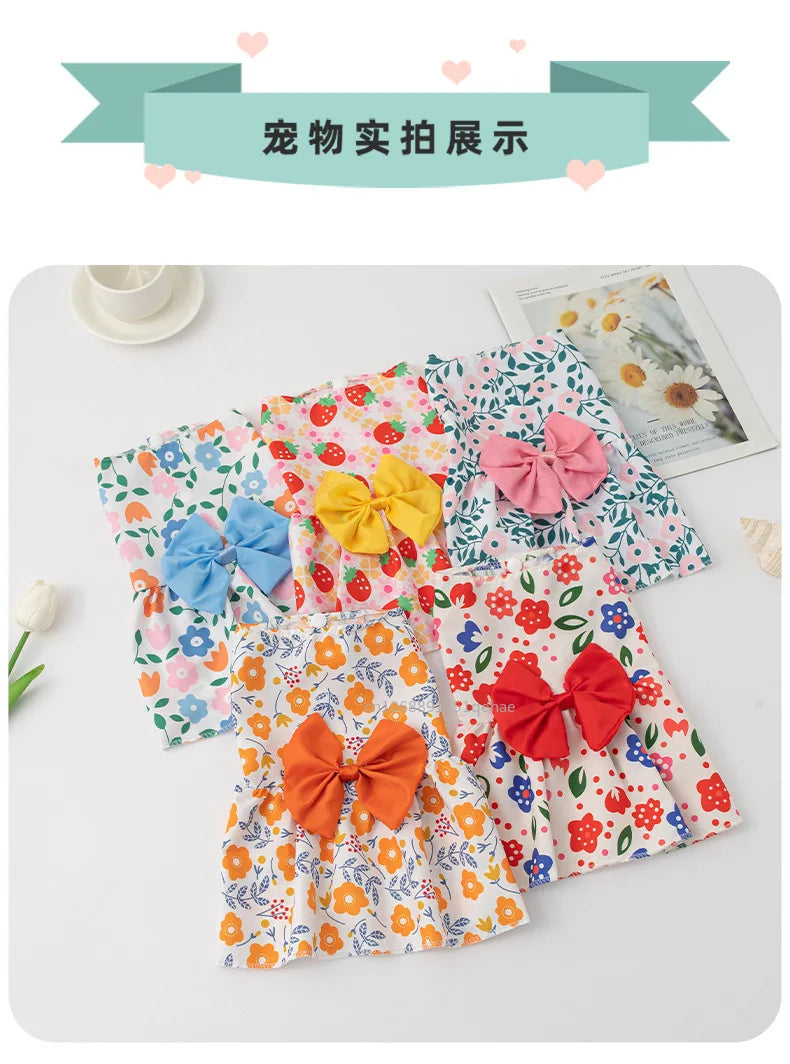 Small Dog Flower Princess Dress for Summer Fun - Smarsty