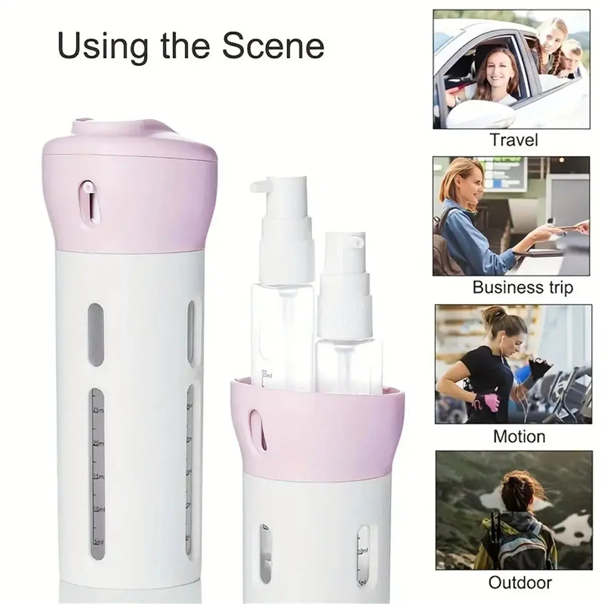 Portable 4 In 1 Leakproof Travel Liquid Dispenser - Smarsty