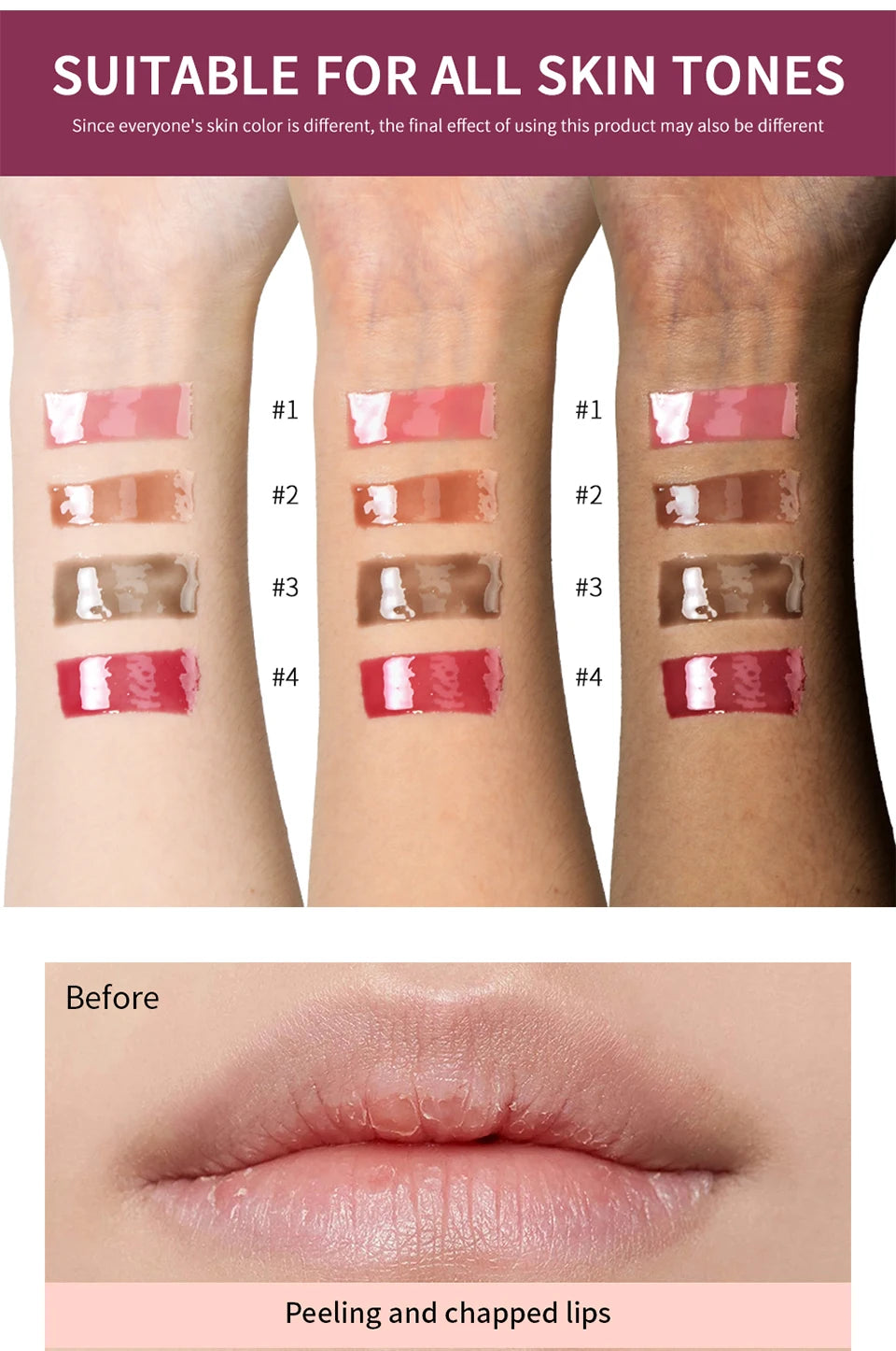 Moisturizing Lip Glaze Oil for Hydrated Lips - Smarsty