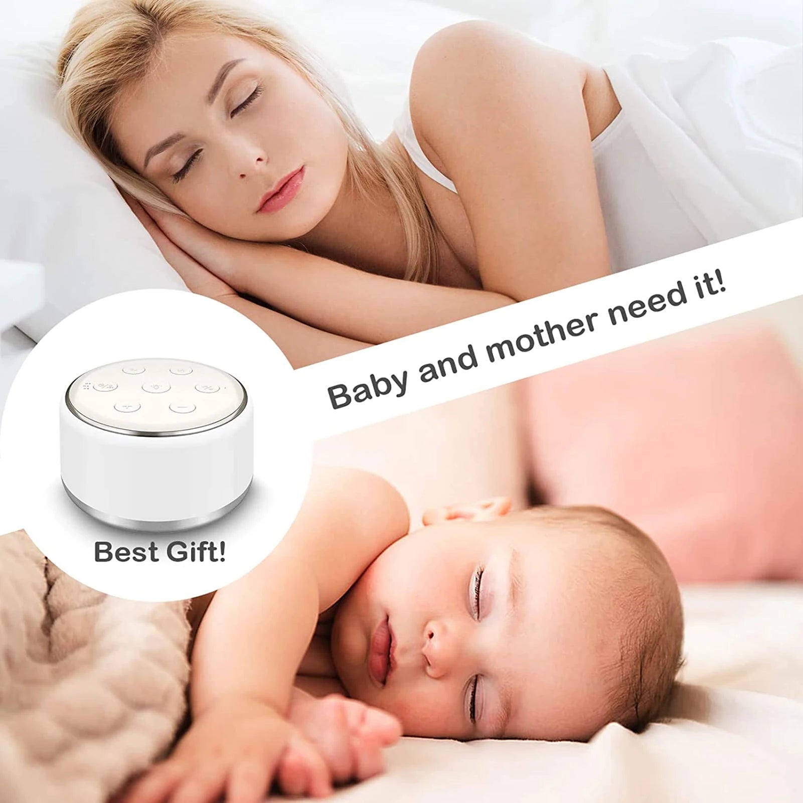 White Noise Machine For Baby Sleep Soothing Night Lights - Smarsty