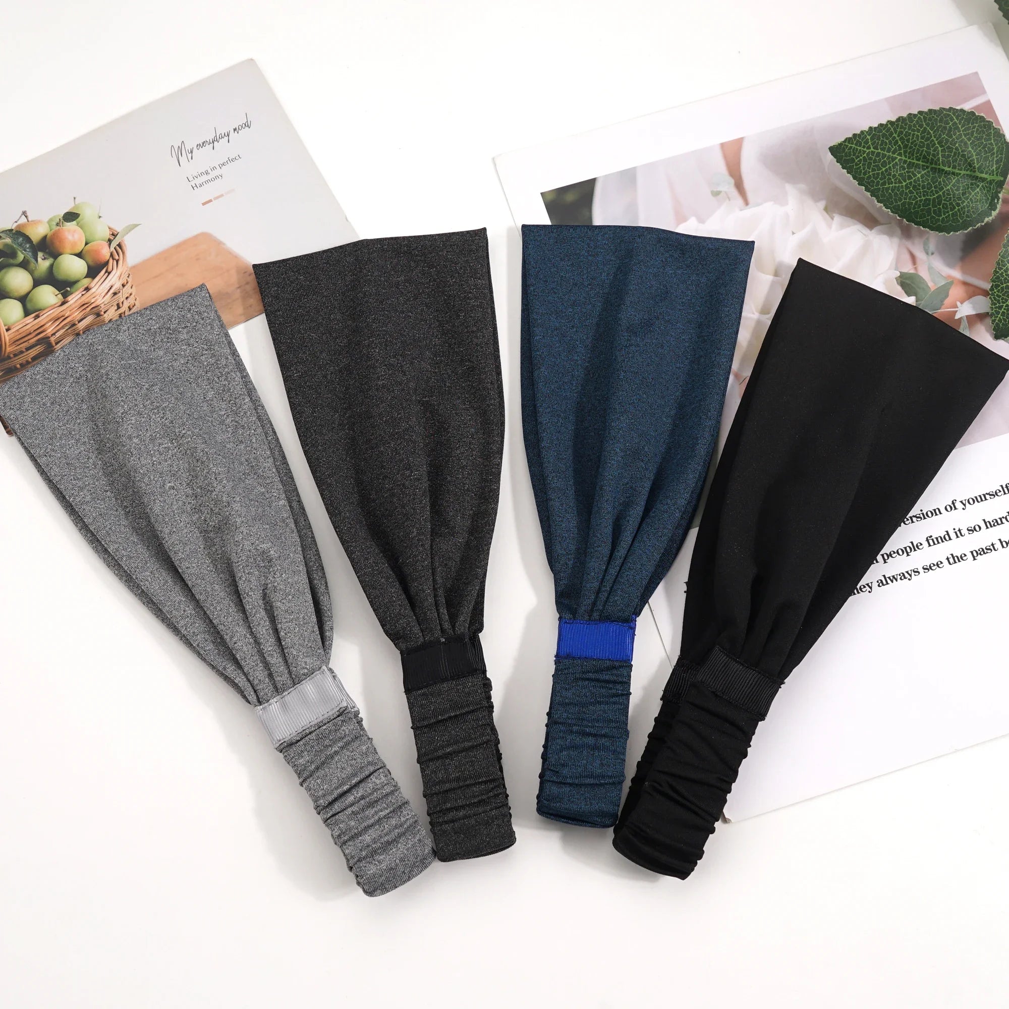 Sports Headbands Soft Elastic Sweatbands Moisture Wicking - Smarsty