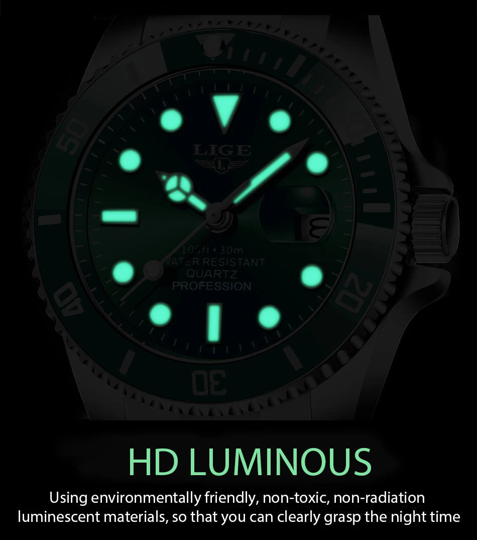 Luxury Waterproof Diver Watch for Men with Date Feature - Smarsty