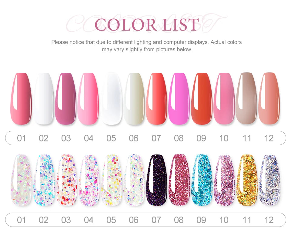 Acrylic Gel Nail Extension Kit with UV LED Lamp - Smarsty