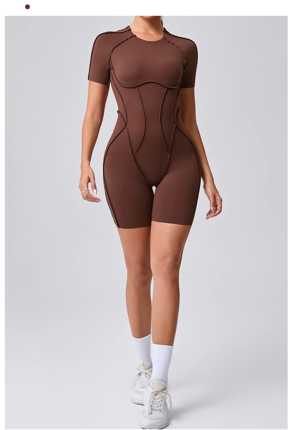 Short Jumpsuit Gym Clothes For Women Sportswear Fitness Overalls Backless Scrunch Booty Yoga Suit Sports Set Outfit - Smarsty