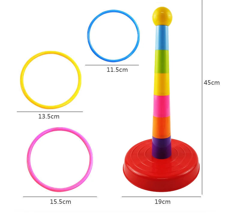 Children Throw Circle Game Ferrule Stacked Toys Fun Indoor Outdoor Parent-Child Interactive Circle Layers Early Education Gift - Smarsty