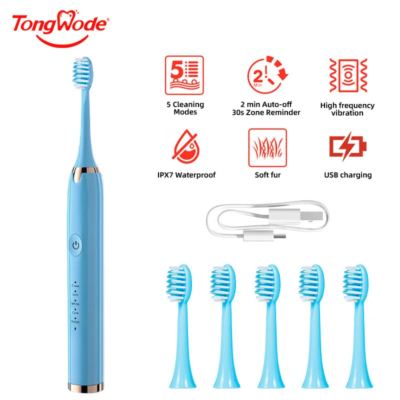 Rechargeable Sonic Toothbrush with Whitening and Deep Cleaning功能 - Smarsty