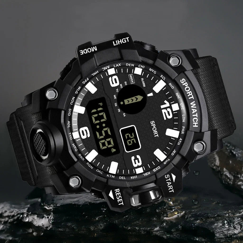 Men's LED Digital Sports Watch with Multifunction Features - Smarsty
