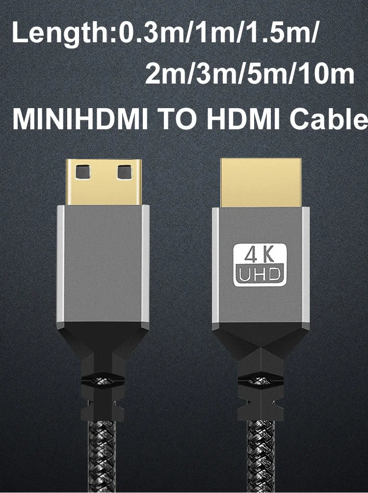 Nylon Mini HDMI To HDMI Cable For 4K Video - Smarsty