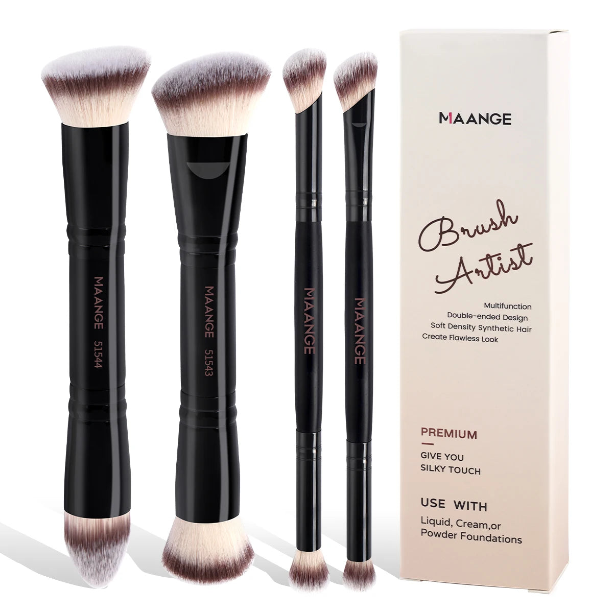 MAANGE 4 Piece Makeup Brush Set for Beginners - Smarsty