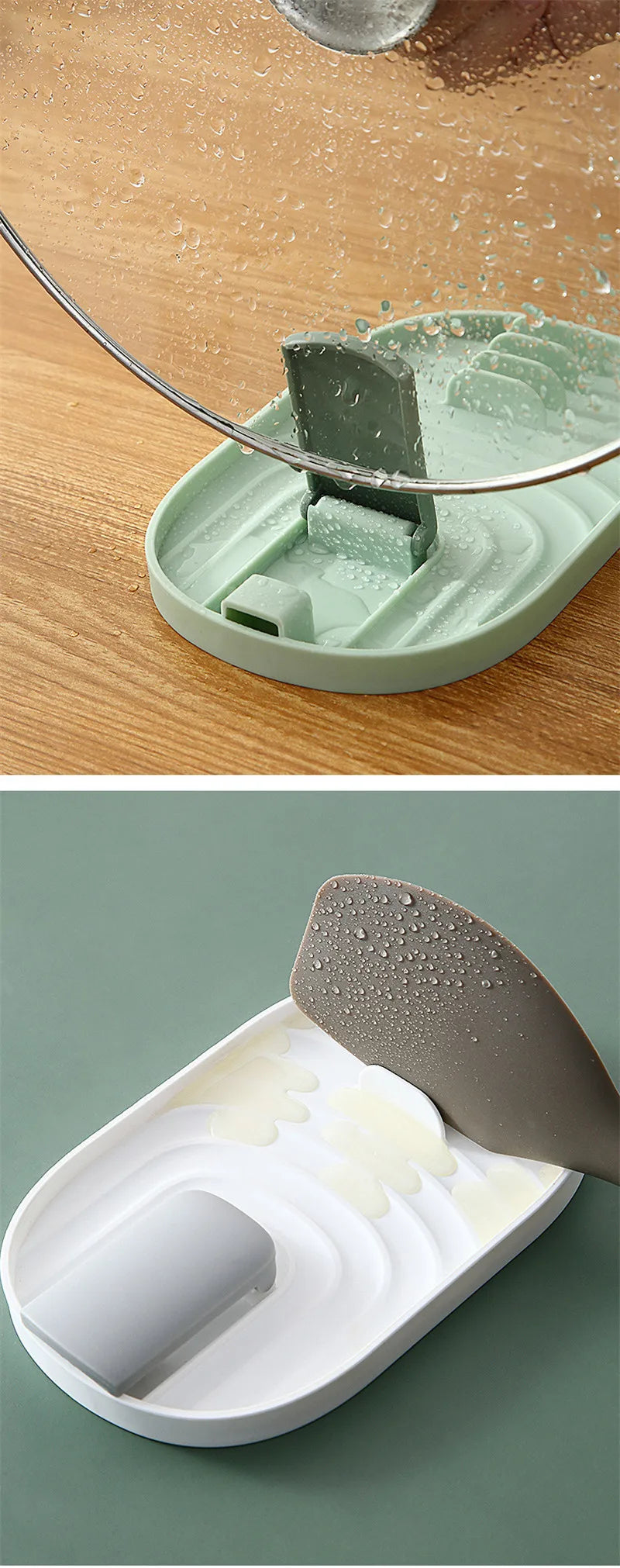 Kitchen Organizer Pot Cover Storage Pancake Turner Rack Soup Ladle Scoop Holder Dish Drain Rack Kitchen Gadgets Accessories by Smarsty