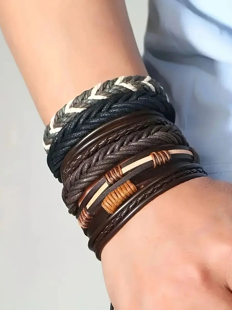 Braided Leather Bracelets for Men and Women Handmade - Smarsty