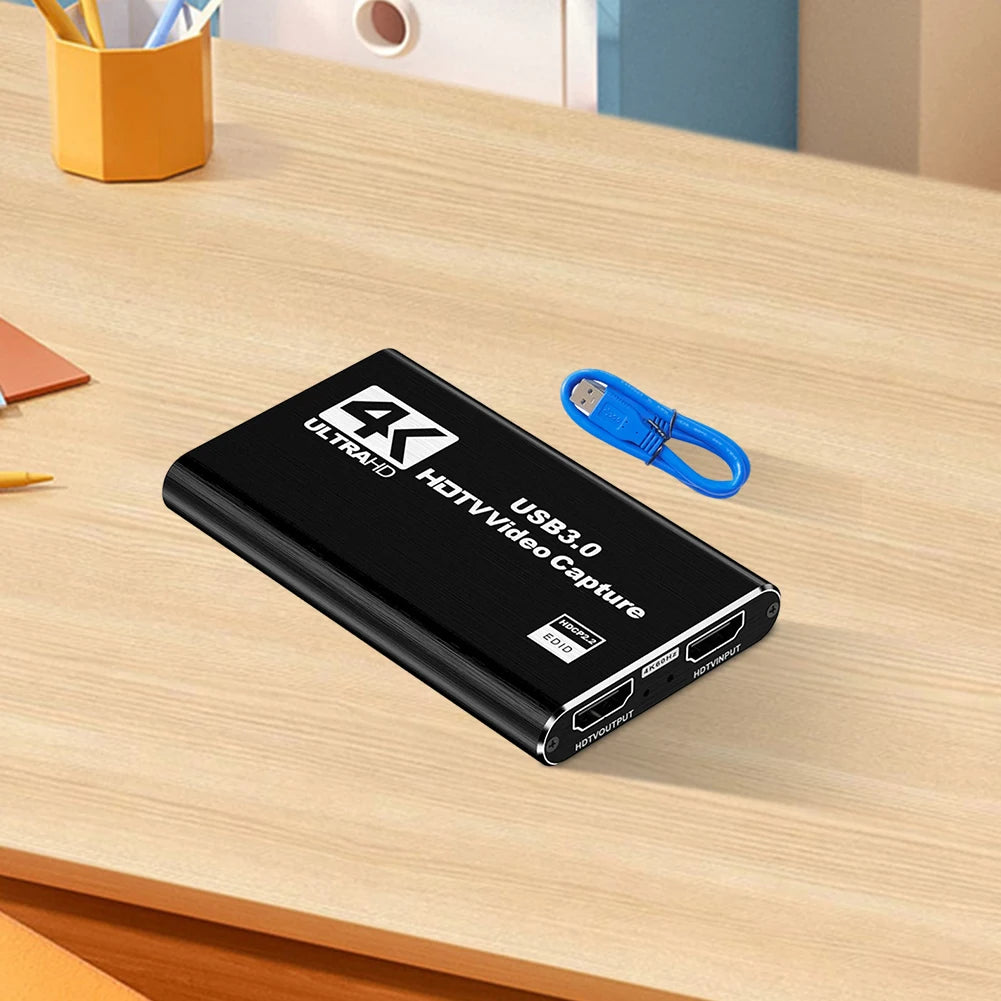 USB 3.0 4K HDMI-Compatible Capture Card 1080P 60Hz HD Video Recorder Grabber Gaming Capture Card for PS4/Xbox/PC Live Streaming