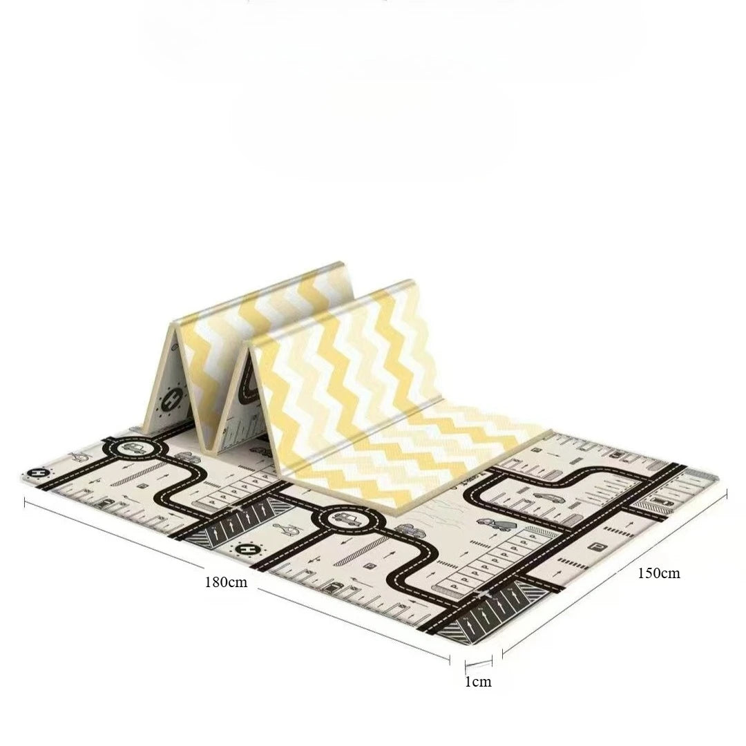 Foldable Baby Play Mat Children's Double-sided Pattern Protection Non-slip Activity Carpet Children's Educational Activity Mat by Smarsty