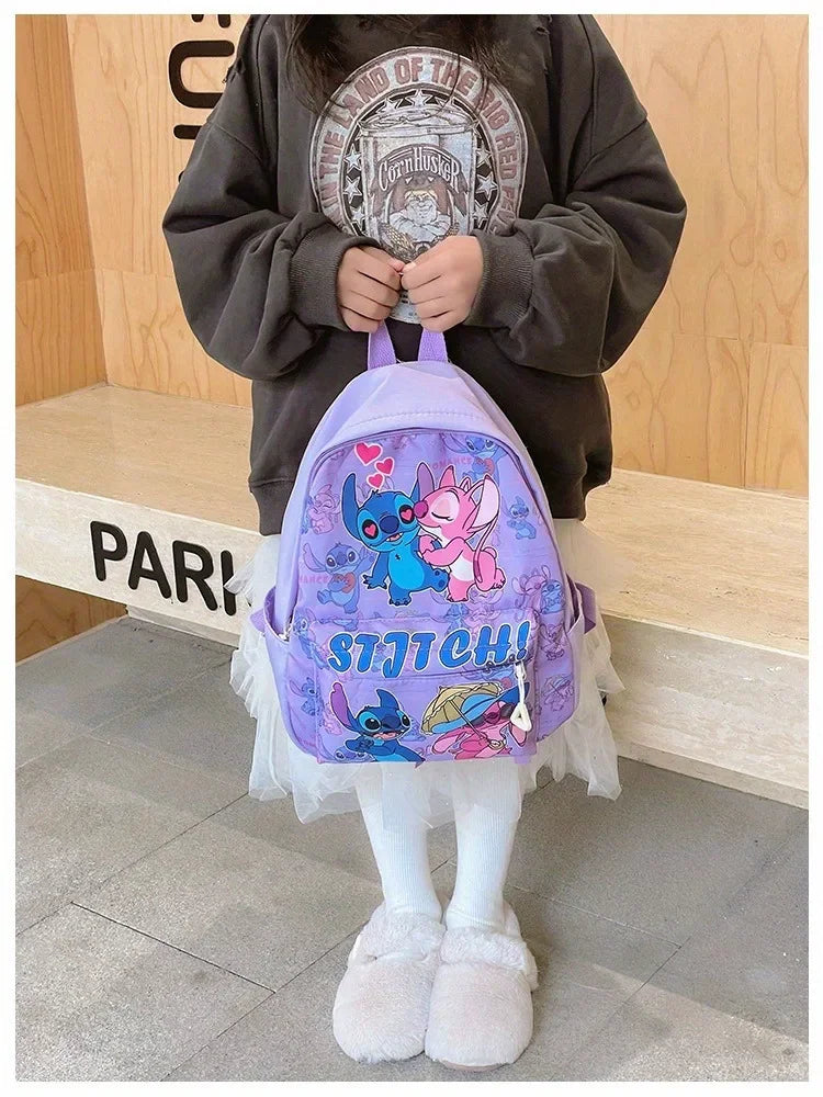 Stitch Print Nylon Daypack Ideal For Kids Travel And School - Smarsty